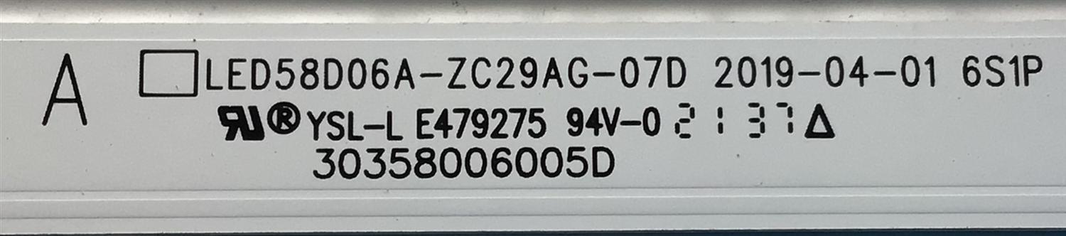 KIT DE LED'S PARA ONN·ROKU TV (10 PIEZAS) / NUMERO DE PARTE LED58D06A-ZC29AG-07D / 30358006005D / 58000M13 / 210913BB05 / PANEL CC580PV5D VER.02 / MODELO (58 PULGADAS) - Imagen 2